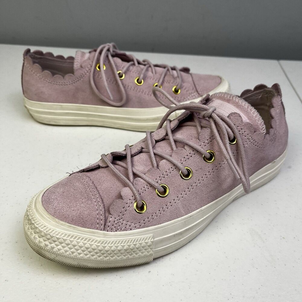 Converse Chuck Taylor All Star Shoes Womens Size 6 Low Frilly Thrills Pink Foam